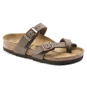Birkenstock Mayari Toddler 29 US 10 10.5 Birko-Flor Birkibuc Thong Sandals Mocha